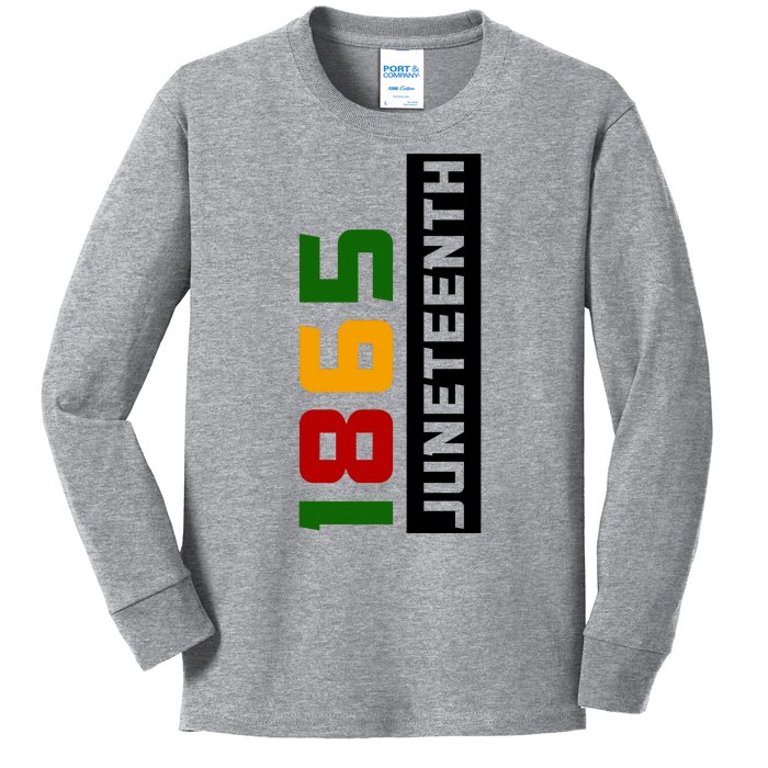 1865 Juneteenth Day Kids Long Sleeve Shirt