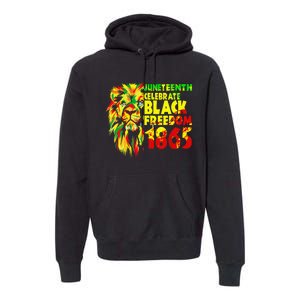 1865 Juneteenth flag with Emancipation Day is great Premium Hoodie