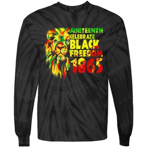 1865 Juneteenth flag with Emancipation Day is great Tie-Dye Long Sleeve Shirt