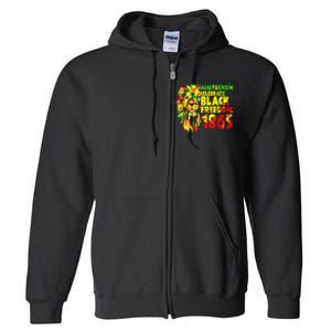 1865 Juneteenth flag with Emancipation Day is great Full Zip Hoodie