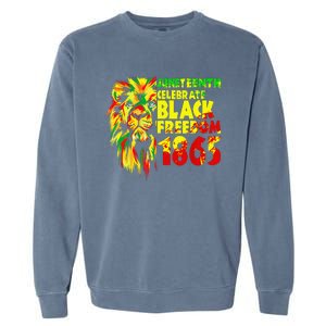 1865 Juneteenth flag with Emancipation Day is great Garment-Dyed Sweatshirt