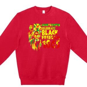 1865 Juneteenth flag with Emancipation Day is great Premium Crewneck Sweatshirt