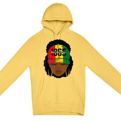 1865 Juneteenth Female Black History Month Premium Pullover Hoodie