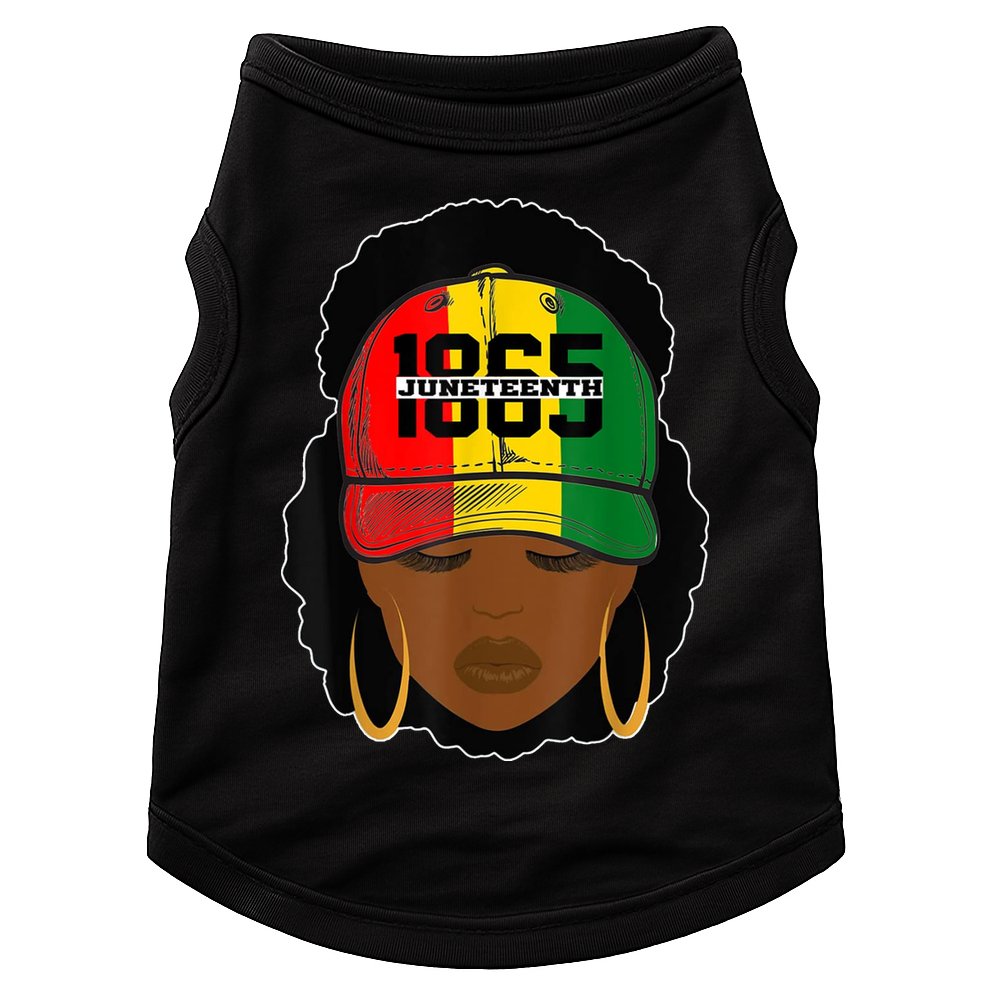 1865 Juneteenth Female Black History Month Doggie Tank