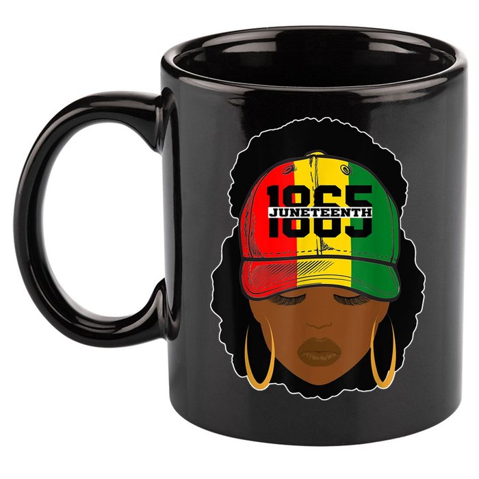 1865 Juneteenth Female Black History Month 11oz C Handle Ceramic Mug