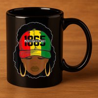 1865 Juneteenth Female Black History Month 11oz C Handle Ceramic Mug