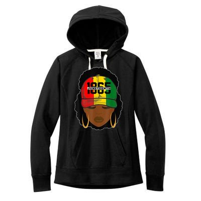 1865 Juneteenth Female Black History Month Women's Fleece Hoodie