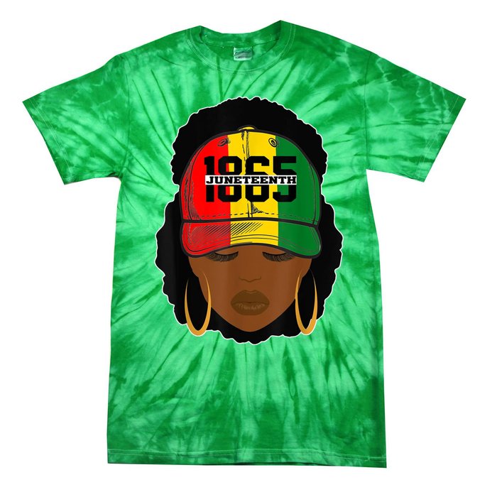 1865 Juneteenth Female Black History Month Tie-Dye T-Shirt