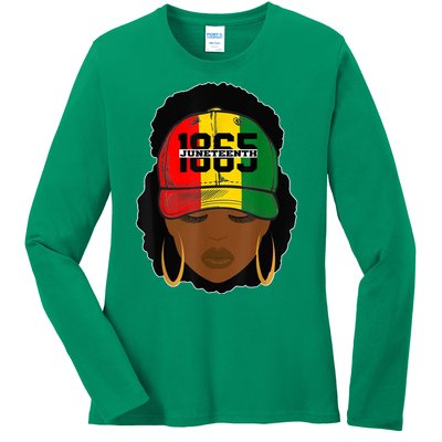 1865 Juneteenth Female Black History Month Ladies Long Sleeve Shirt