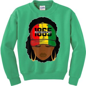 1865 Juneteenth Female Black History Month Kids Sweatshirt