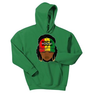 1865 Juneteenth Female Black History Month Kids Hoodie