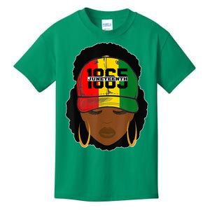 1865 Juneteenth Female Black History Month Kids T-Shirt