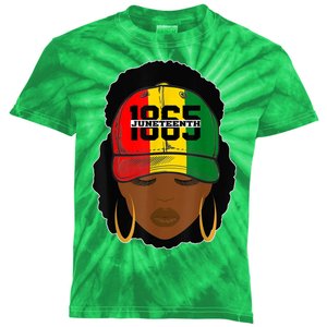 1865 Juneteenth Female Black History Month Kids Tie-Dye T-Shirt