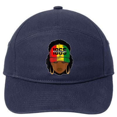 1865 Juneteenth Female Black History Month 7-Panel Snapback Hat