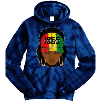 1865 Juneteenth Female Black History Month Tie Dye Hoodie