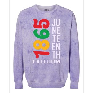 1865 Juneteenth Freedom Celebration Print Colorblast Crewneck Sweatshirt