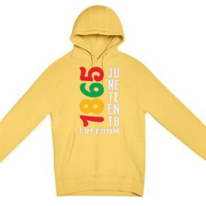 1865 Juneteenth Freedom Celebration Print Premium Pullover Hoodie