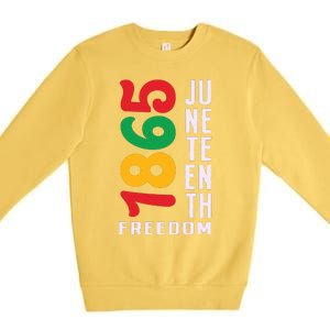 1865 Juneteenth Freedom Celebration Print Premium Crewneck Sweatshirt