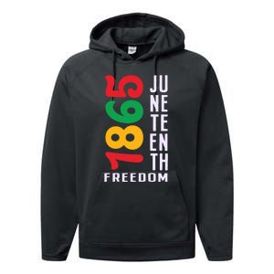 1865 Juneteenth Freedom Celebration Print Performance Fleece Hoodie