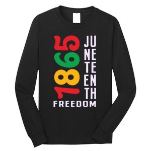 1865 Juneteenth Freedom Celebration Print Long Sleeve Shirt