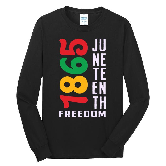 1865 Juneteenth Freedom Celebration Print Tall Long Sleeve T-Shirt