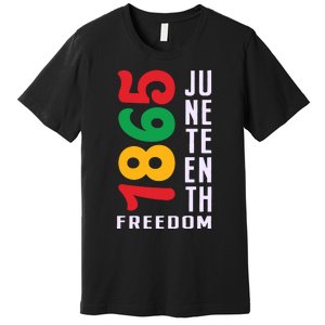 1865 Juneteenth Freedom Celebration Print Premium T-Shirt