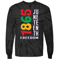 1865 Juneteenth Freedom Celebration Print Tie-Dye Long Sleeve Shirt