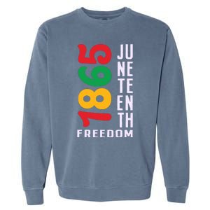 1865 Juneteenth Freedom Celebration Print Garment-Dyed Sweatshirt