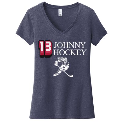 13 Johnny Hockey Cbj Artillery Women's V-Neck T-Shirt