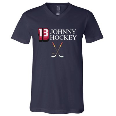 13 Johnny Hockey Cbj Artillery V-Neck T-Shirt