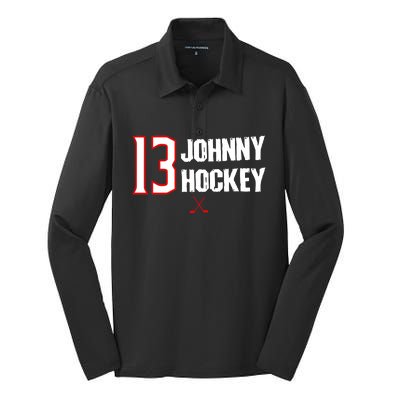 13 Johnny Hockey Cbj Artillery Silk Touch Performance Long Sleeve Polo