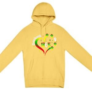 1865 Junenth Heart Hand African American Black Junenth Gift Premium Pullover Hoodie