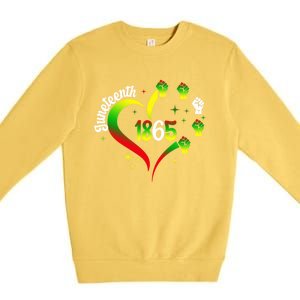 1865 Junenth Heart Hand African American Black Junenth Gift Premium Crewneck Sweatshirt