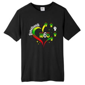 1865 Junenth Heart Hand African American Black Junenth Gift Tall Fusion ChromaSoft Performance T-Shirt