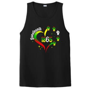 1865 Junenth Heart Hand African American Black Junenth Gift PosiCharge Competitor Tank