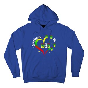 1865 Junenth Heart Hand African American Black Junenth Gift Hoodie