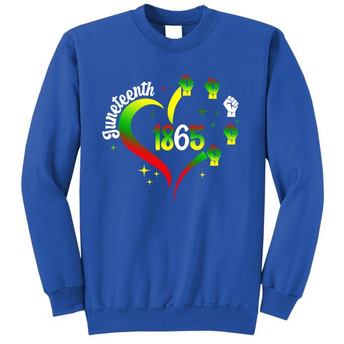 1865 Junenth Heart Hand African American Black Junenth Gift Sweatshirt