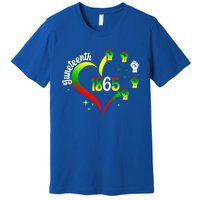 1865 Junenth Heart Hand African American Black Junenth Gift Premium T-Shirt