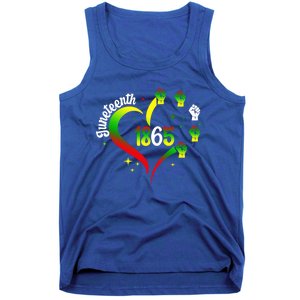 1865 Junenth Heart Hand African American Black Junenth Gift Tank Top