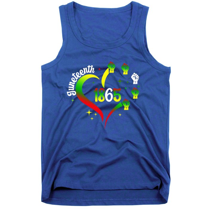 1865 Junenth Heart Hand African American Black Junenth Gift Tank Top