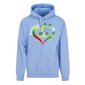 1865 Junenth Heart Hand African American Black Junenth Gift Unisex Surf Hoodie