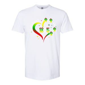 1865 Junenth Heart Hand African American Black Junenth Gift Softstyle CVC T-Shirt