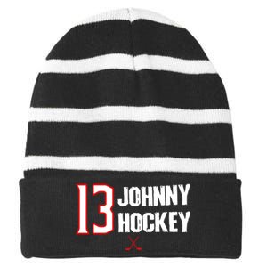 13 Johnny Hockey Cbj Artillery Striped Beanie with Solid Band