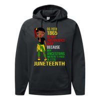 1865 Juneteenth Is My Independence Day Black Melanin Performance Fleece Hoodie