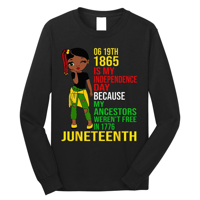 1865 Juneteenth Is My Independence Day Black Melanin Long Sleeve Shirt