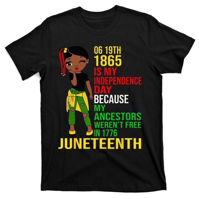 1865 Juneteenth Is My Independence Day Black Melanin T-Shirt