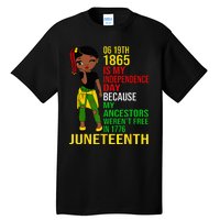 1865 Juneteenth Is My Independence Day Black Melanin Tall T-Shirt