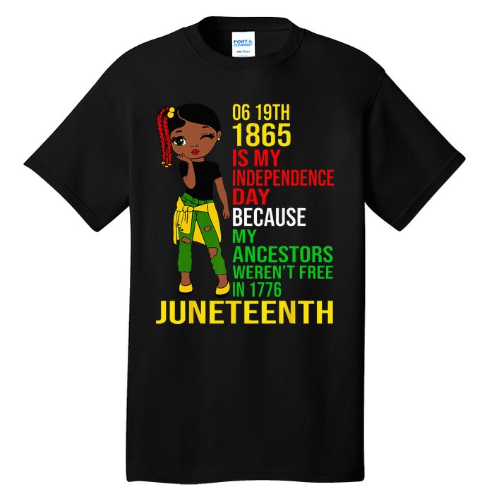 1865 Juneteenth Is My Independence Day Black Melanin Tall T-Shirt