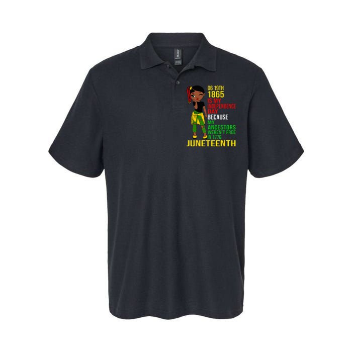 1865 Juneteenth Is My Independence Day Black Melanin Softstyle Adult Sport Polo