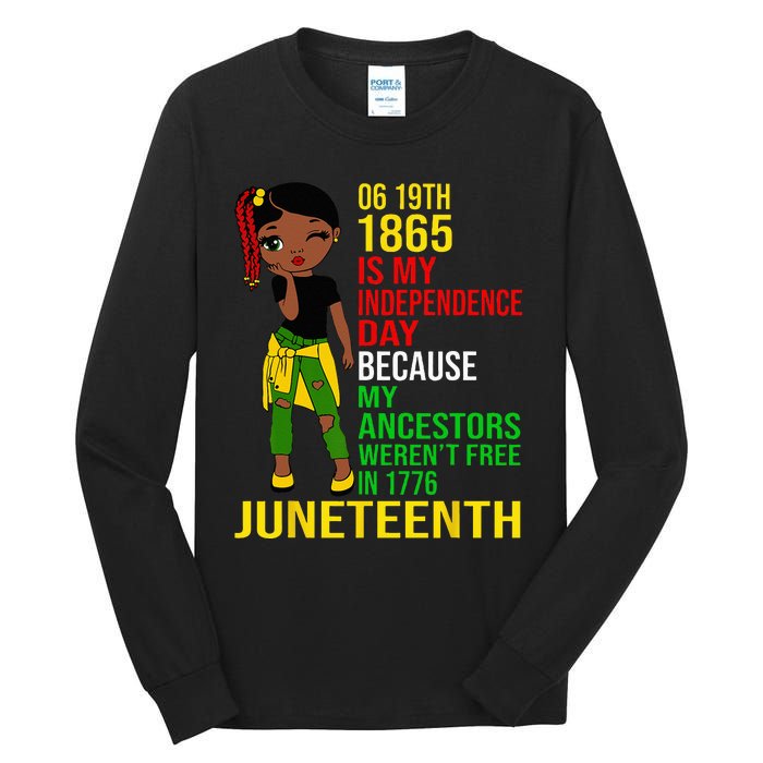 1865 Juneteenth Is My Independence Day Black Melanin Tall Long Sleeve T-Shirt